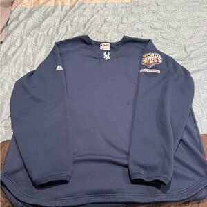 New York Yankees World Series Jacket Adult 2XL Dark Blue Navy 2009 Fall Classic